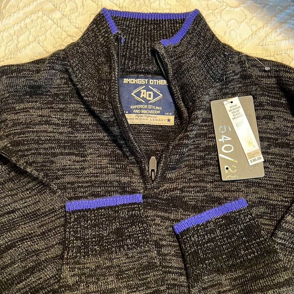 Mens sweater Amongst Others size medium blackNWT